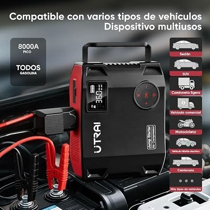 UTRAI 8000A Jump Starter arrancador de batería con compresor