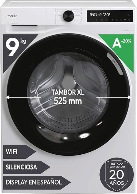 Lavadora Candy ProWash 500 BR 9kg con WiFi